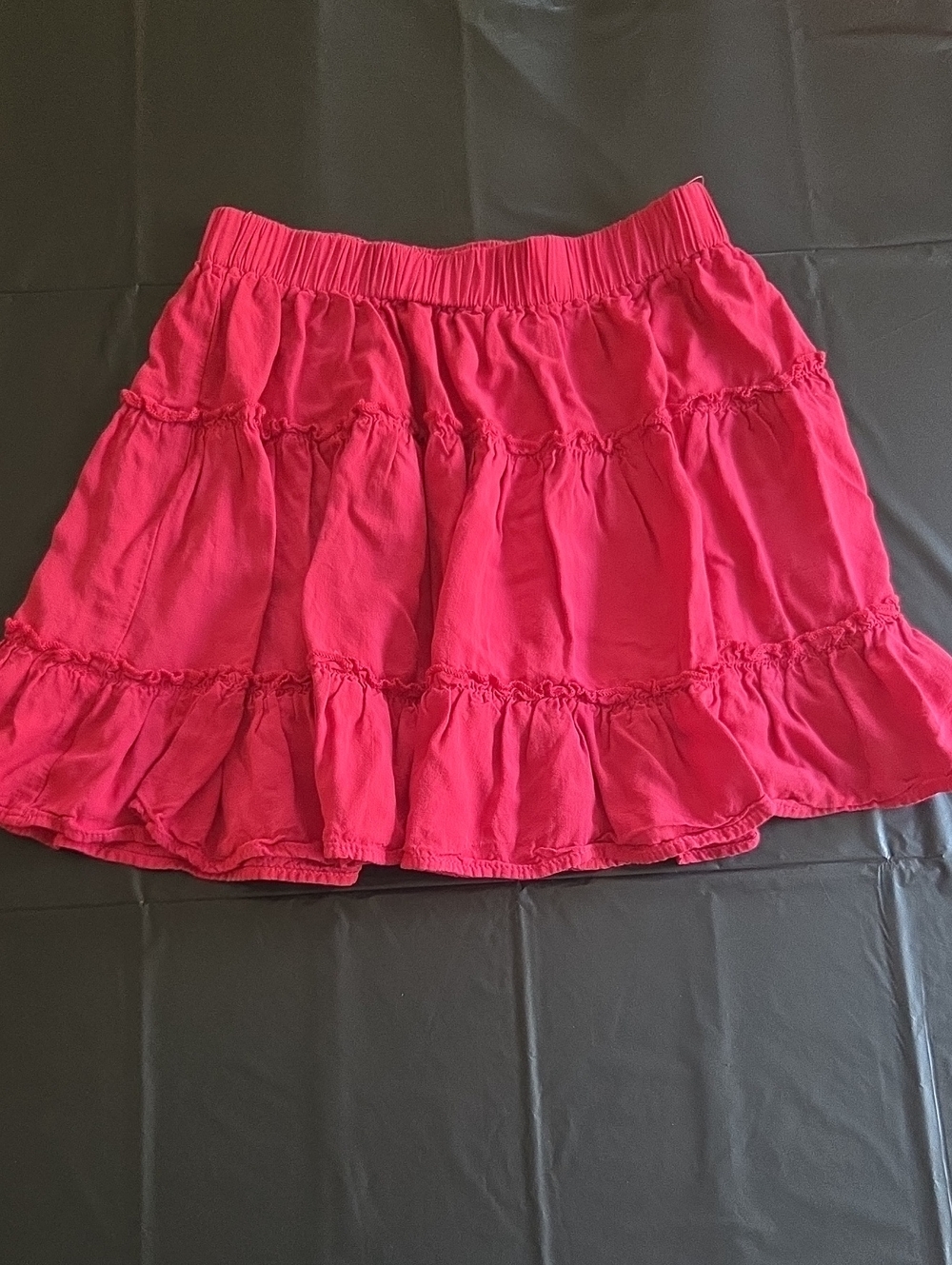 SHEIN Hot Pink Tiered Ruffle Mini Skirt